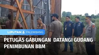 Petugas Gabungan Bongkar Gudang Penimbunan BBM | Liputan 6 Palembang