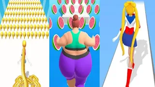 Fat 2 Fit | Hair Rush | Makeover Run All Levels Mobile Gameplay Walkthrough ios, Andriod