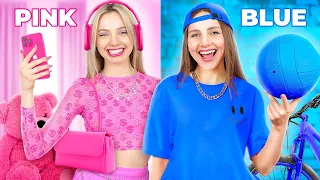 Desafio: Rosa VS Azul! Batalha Escolar: Aluna Boa & Aluna Má