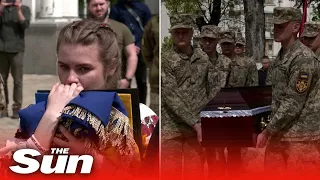 Ukrainians pay tribute at funeral of U.S. volunteer killed in Bakhmut