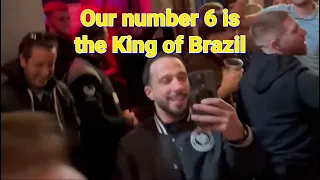Arsenal fans sing the new Gabriel song with lyrics. Our number 6 is the king of Brazil.