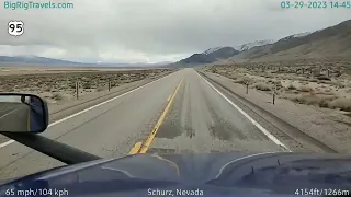 BigRigTravels LIVE | near Schurz to near Mina, NV (3/29/22 2:36 PM)