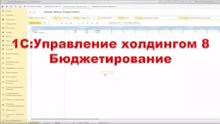 Бюджетирование в 1С Управление холдингом | Демонстрация в программе