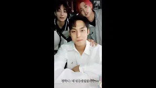 [세븐틴/정한] 민규 생일라이브에서 쫑들짝한 윤정한 240406