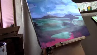 Time lapse Taos canyon painting