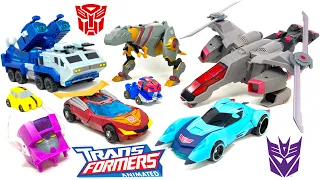 HUGE Transformers Animated HAUL! Awesome HASBRO 2007-2009 TFA Figures AUTOBOTS DECEPTICON & DINOBOTS