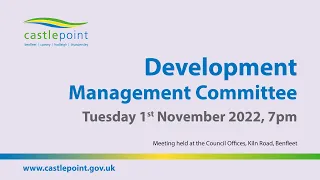 Development Management Committee - Tuesday 1st November 2022