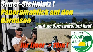 Super Stellplatz👍 - Panoramablick auf den Gardasee - auch für Liner! - Currywurst bei Hasi! - Lazise