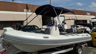 Custom Bimini and cover for an inflatable rib boat