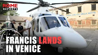 🎭VENICE | Pope Francis lands in Venice and visits a women's prison