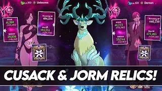 JORMUNGANDR & CUSACK *DUAL* RELIC SHOWCASE!!! EIKTHYRNIR SHOWCASE! (PvE Showcase) 7DS Grand Cross