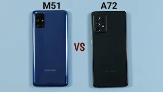 Samsung A72 vs Samsung M51 Speed Test & Camera Comparison