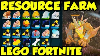 MASSIVE RESOURCE FARMING IN LEGO FORTNITE! Lego Fortnite Walkthrough, Tips, and Guide!