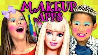 KIDS PLAY MAKEUP APPS?! (Kids React: Gaming)