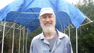 Палатка-мастерская из пластиковых труб