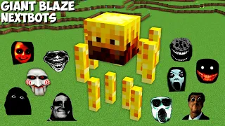 SURVIVAL SECRET GIANT BLAZE BASE in Minecraft - JEFF THE KILLER and GRUDGE and 100 NEXTBOTS