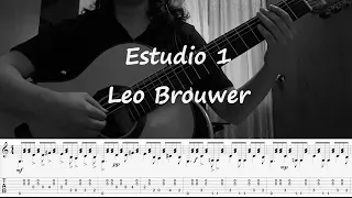 Estudio sencillo N° 1 (Etude N°1) -  Leo Brouwer Tabs