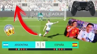 Duelo ÉPICO!!! Penaltis PES 2018 con CASTIGO EXTREMO | Argentina vs España | Mundial Rusia 2018