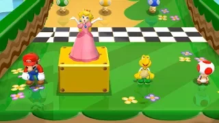 Mario Party 9 Step It Up - Peach vs Mario vs Toad vs Koopa Master Difficulty | Cartoons Mee