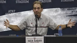 Hear what Nick Saban said after Alabama's 52-6 drubbing of USC