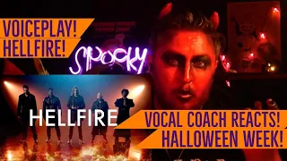 Vocal Coach Reacts! Voiceplay! Hellfire! HALLOWEEN WEEK!