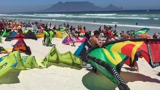 Kitesurfers try beat kite surfing record in Cape Town