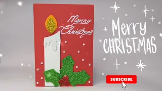 Рождественская открытка своими руками. DIY Christmas card. Новогодние поделки.