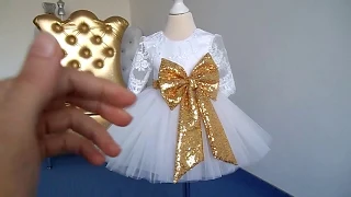 как сшить платье , платье из кружева с прозрачной спинкой ч.1/ How to sew a baby dress p.1