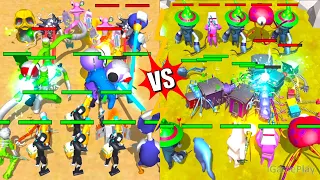 Color Friend vs 100 Door Vs Ban Ban Fight Horror Garten ⭐ Merge Simulator Battles