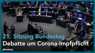 Debatte im Deutschen Bundestag zu einer Impfpflicht gegen SARS-CoV-2 am 17.03.22