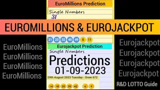 EuroMillions & Eurojackpot Predictions For 1 September 2023 | HOT NUMBERS
