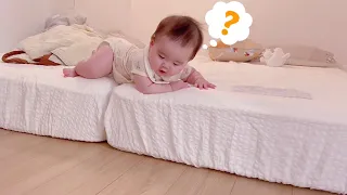 【8months】Baby getting down of the bed | 8month old baby