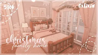 Bloxburg | Blush Christmas 🎀 Roleplay Mansion Interior | House Build | 510k