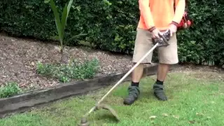 HOW TO MOW LAWN USING WEED WACKER/Whipper Snipper