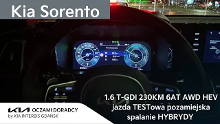 Kia Sorento [1.6 T-GDI 230KM 6AT AWD HEV] jazda TESTowa POZAMIEJSKA | 4K