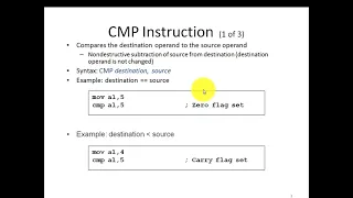 Lecture 13 Compare instruction