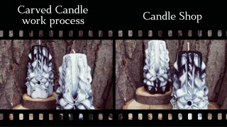 DIY | Carved Candle | work process     | handmade | candles | Резные свечи ручной работы | процесс