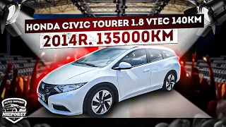 HONDA z OGROMNYM Bagażnikiem ✅️ CIVIC TOURER ✅️ 1.8 VTEC 140KM ✅️ 2014 ✅️ 135000km ✅️