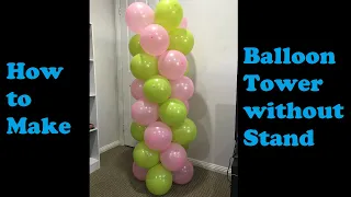 The easiest way to make spiral balloon tower without stand