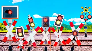 【踏切アニメ】長老ふみきりに助けを求めてカンカン😂😂😂Railroad crossing asking for help from a elderly railroad crossing!!