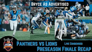 BRYCE YOUNG IS AS ADVERTISED - Panthers vs Lions Preseason Finale Recap!!!