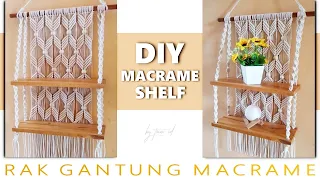 DIY Macrame Shelf | Hanging Macrame Rack | Macrame Tutorial