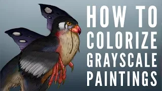 How to add color to a grayscale painting