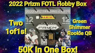 $50,000 Box!! MOST INSANE 2022 Prizm FOTL Football Hobby Box Ever!! Two 1of1's!! Brock Auto /5!!