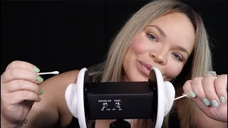 ASMR | 3DIO EAR CLEANING + SLEEP SOUNDS (whisper) ~RELAXING TRIGGERS~