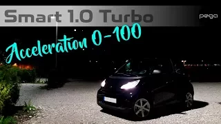 Acceleration 0-100 | Smart Fortwo 451 1.0 Turbo 84 PS Sound | pega #1