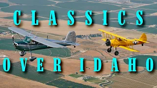 Stearman N2S and Cessna 140 Over Idaho - Puget Sound Antique Airplane Club (PSAAC) Air Tour 2021