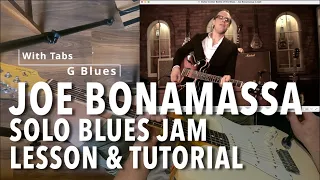 Joe Bonamassa Solo Blues Jam with Tabs - Pentatonic Lesson & Tutorial