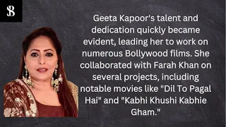 "Geeta Kapoor: Journey of Bollywood's Renowned Choreographer | Awards, Career Highlights & More!"