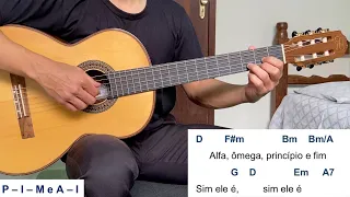 A ELE A GLÓRIA (adoração) | como tocar no violão [letra e cifra]